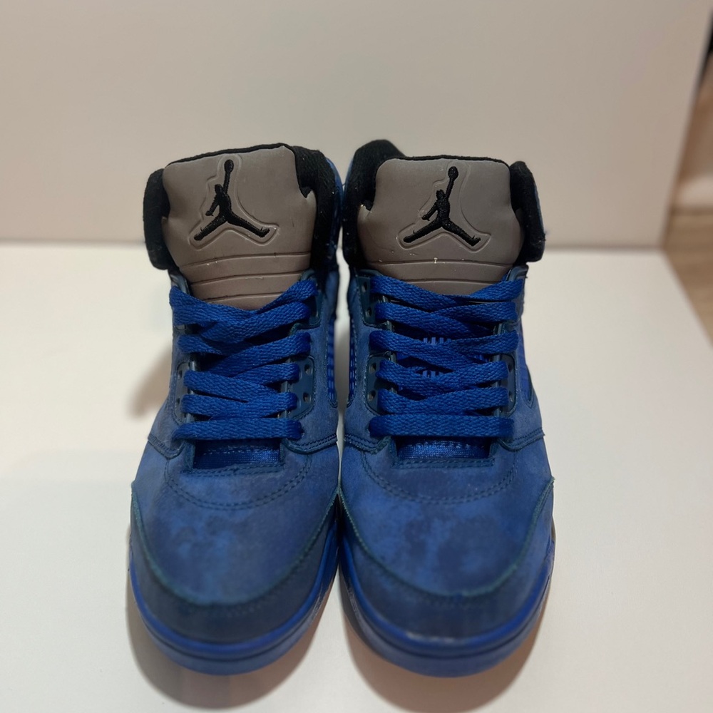 Nike Air Jordan 5 Retro Blue Suede 136027-401  Size  7 - Picture 4 of 6